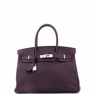 Hermes Birkin 30 Purple Togo with Palladium Hardware